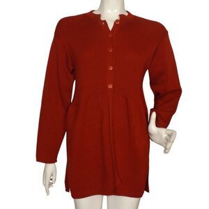 PERUVIAN CONNECTION Cardigan Sweater, M, Partial buttons, Long sleeve, Knit